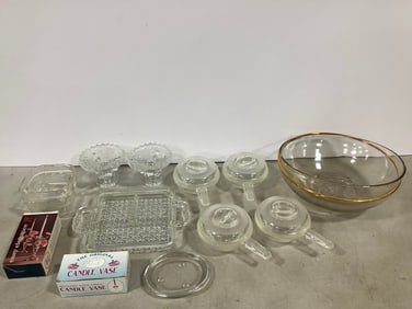 Easy elegance posy rings, the original candle vase, small square glass bowls, and more