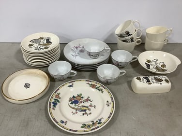 MCM china(B. Royal Good Morning cups/plates/bowl, Laurel plates/cups), and more(about 3in.tallest)