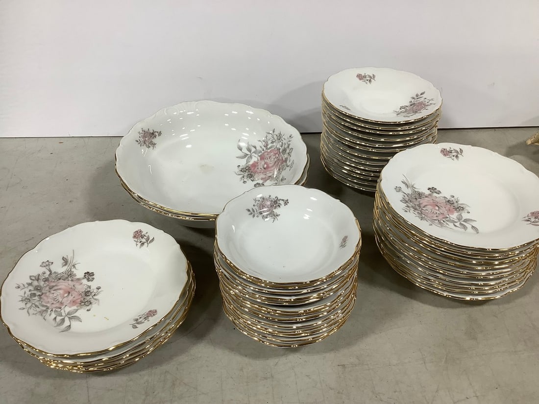 Fine Bohemian China plates/bowls(9in.across, 3in.tall) made in Czechoslovakia: Fine Bohemian China plates/bowls(9in.across, 3in.tall) made in Czechoslovakia