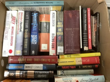 Variuos books(Night Fall, The Da Vinci Code, Rising Sun, and more)