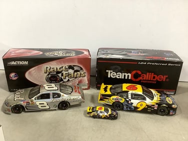 Team Caliber 2004 Mark Martin Justice League and Dale Earnhardt Jr. Budweiser diecast collectibles