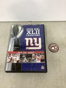 Signed New York Giants Superbowl XLII DVD (Osi Umenyiora number 72)