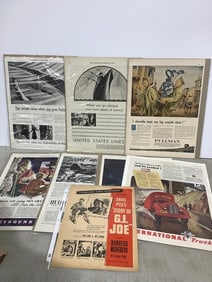 Vintage Wartime Military advertisments