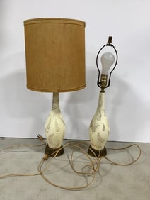 Set of 2 matching lamps(25.5in.tall-one with shade)