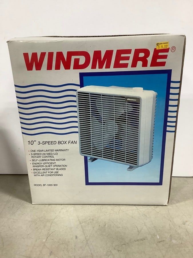 Windmere 10in 3-Speed Box Fan (1 of 1)