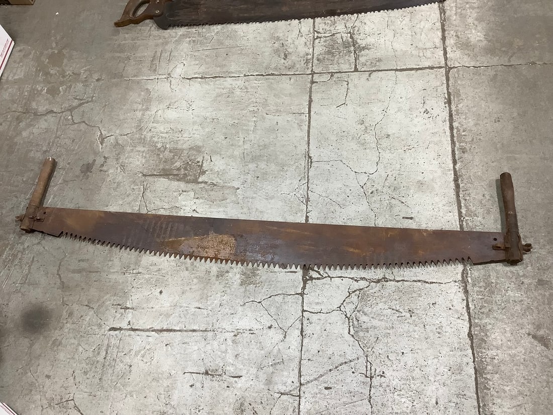 Vintage two man hand saw(58in.long) (1 of 1)