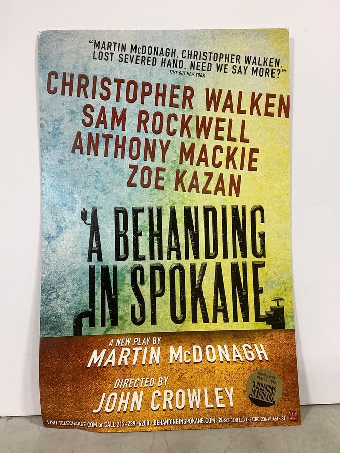 A Behanding in Spokane' by Martin McDonagh Theater Poster (14inx22in): A Behanding in Spokane' by Martin McDonagh Theater Poster (14inx22in)
