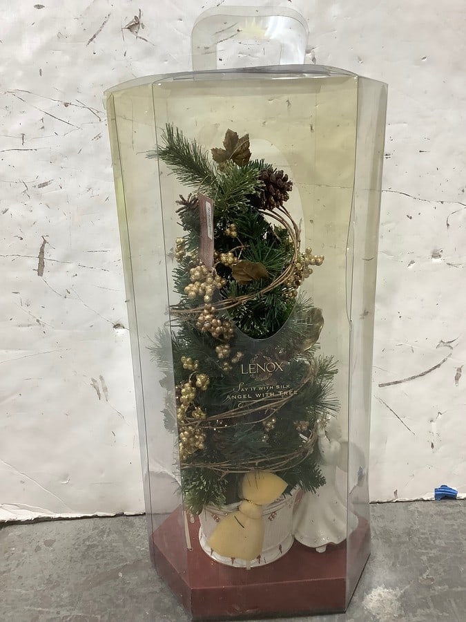 Lenox 'Say it With Silk' Angel with Tree: Lenox 'Say it With Silk' Angel with Tree