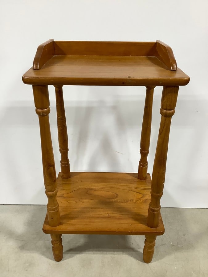 Small wooden table(25.5in.tall): Small wooden table(25.5in.tall)