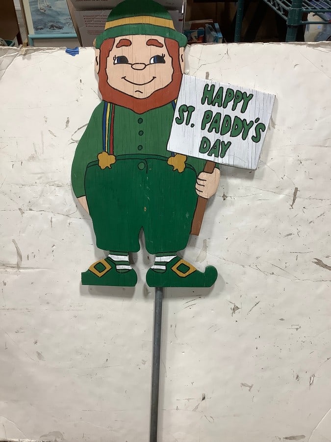 Wooden Happy St. Paddy's Day yard sign(50.5in.tall) (1 of 1)
