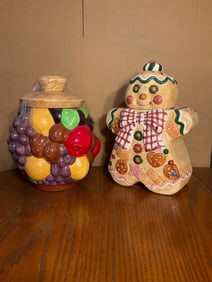 Lot of 2 cookie jars 12in tall