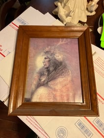 Early art print (can't read artist name) 18x15