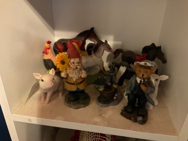 Salt and pepper shakers, ceramics figures and more