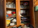 Contents of cabinet pyrex and more