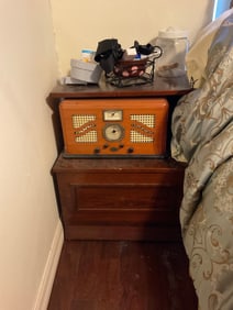 Wooden end table 25in tall