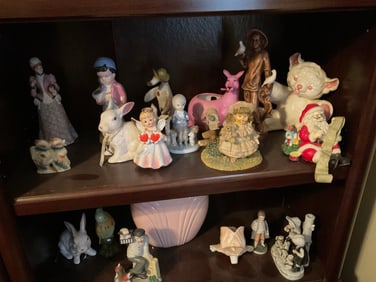 Vintage porcelain and ceramic figurines