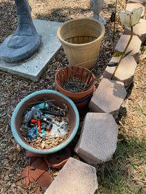 Lot of flower pots
