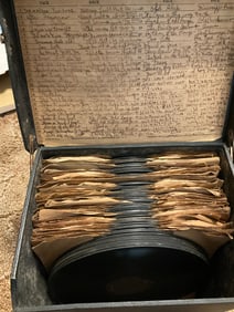 carrying case with records