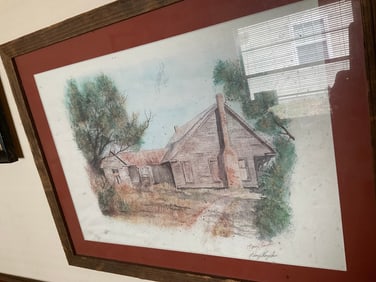framed artwork signed Barry Champlin and numbered