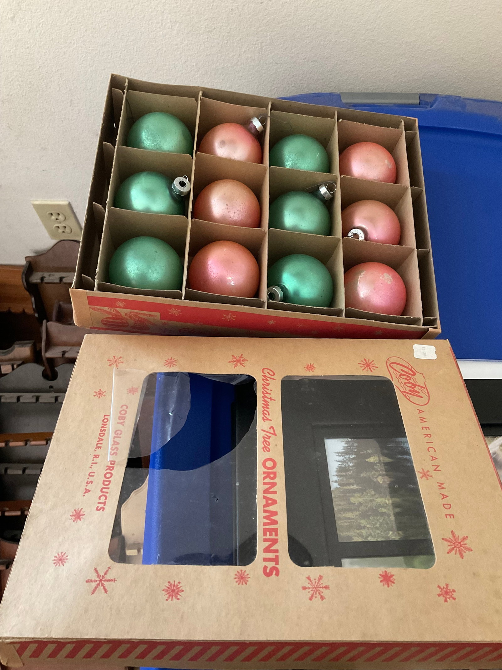vintage cobey christmas balls: vintage cobey christmas balls