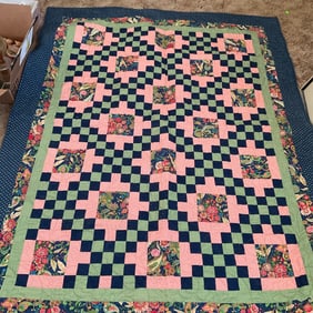vintage patchwork quilt 65x50
