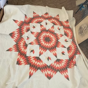 inidan sytle vintge quilt 78x75