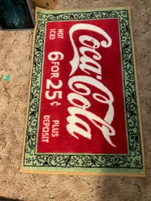 coca-cola throw rug