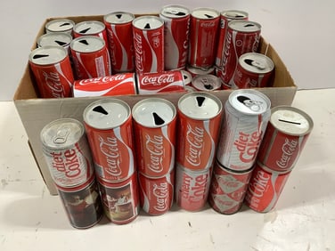 Various Coca-Cola Aluminum Cans