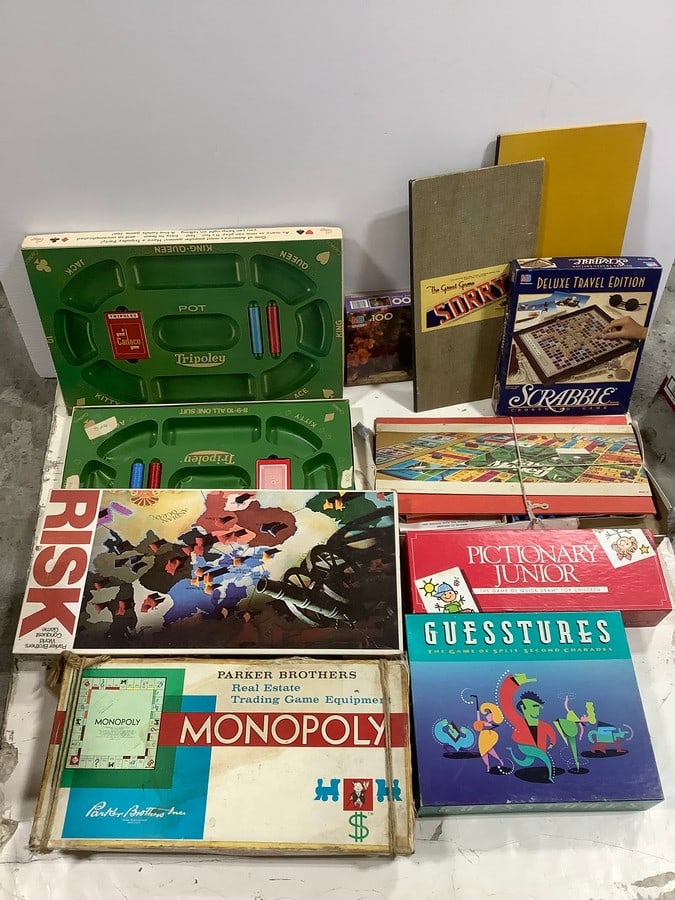 Various Board Games (Monopoly, Pictionary Junior, Tripoley, and more) (1 of 1)