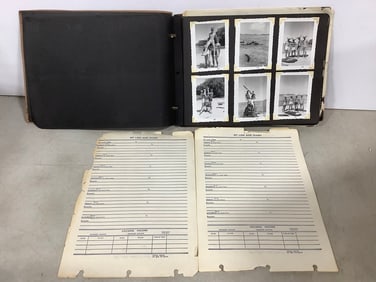 Vintage US Marine Corps Service Photo Album and 1950s Black and White Photographs