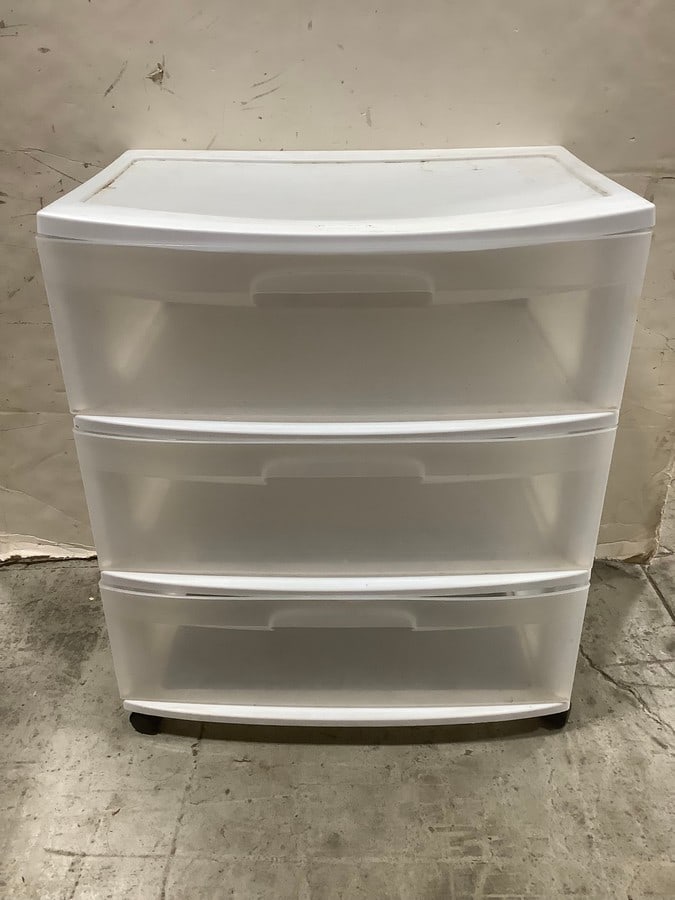 3 Drawer Organizing Bin with Wheels (26inx22inx15in) (1 of 1)