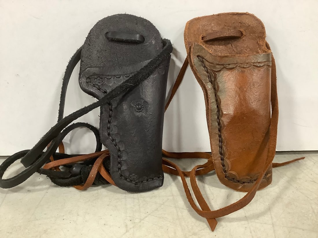 Vintage Leather Kids Holsters Western Style - 1950s (1 of 1)