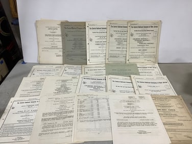 Vintage Central Railrod of NJ, Ephemera, Fare Tables - 1950s/1960s