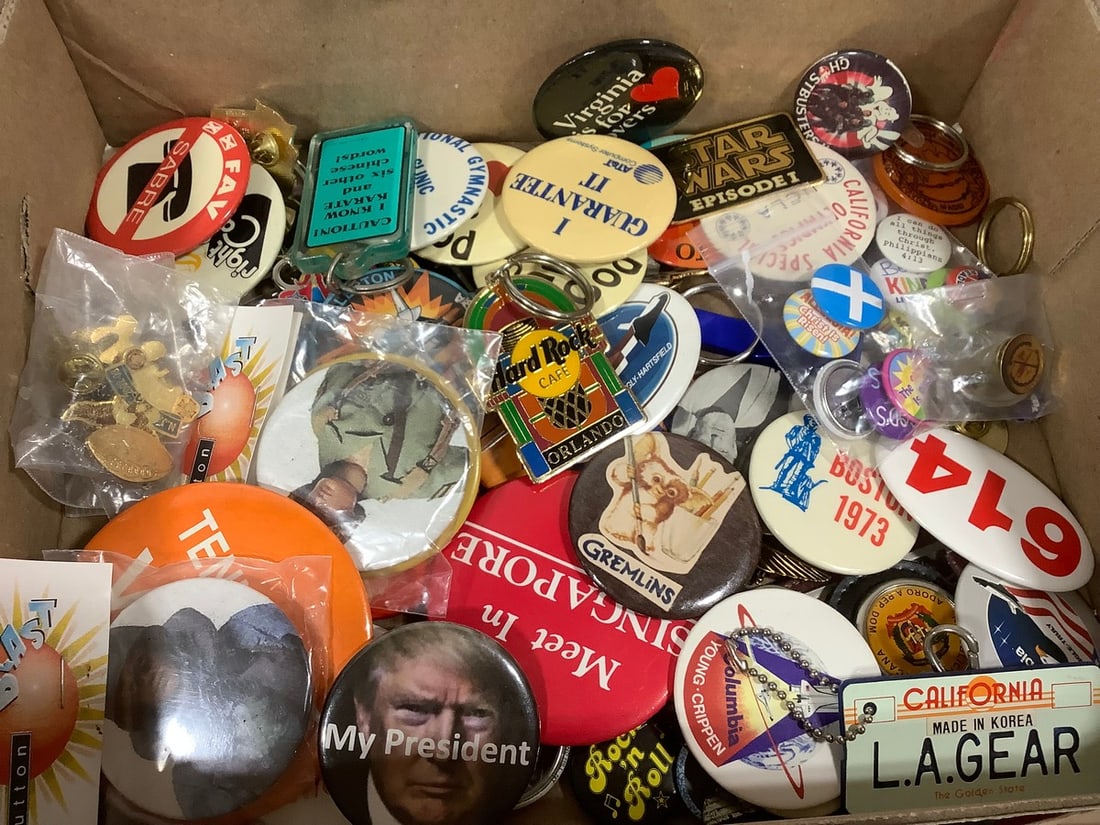 Large Vintage Pin and Button Lot (1 of 1)