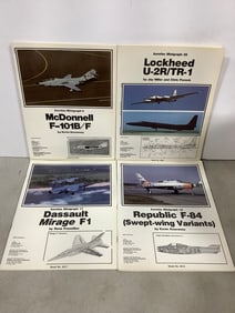 Vintage AeroFace-F-84 Mirage F1 Lockheed Aircraft Manuals - 1980s