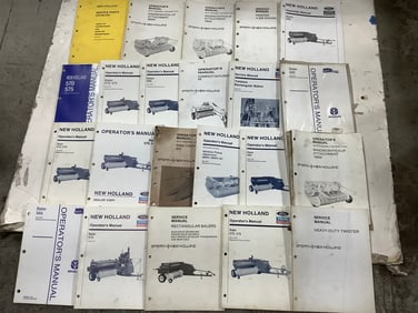 Large Lot of New Holland Equipment - Operators/Service Manuals