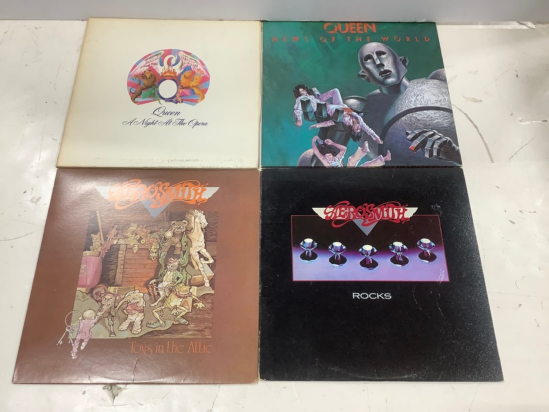 Vintage LP Record Lot (Aerosmith, Queen, and more) (1 of 1)