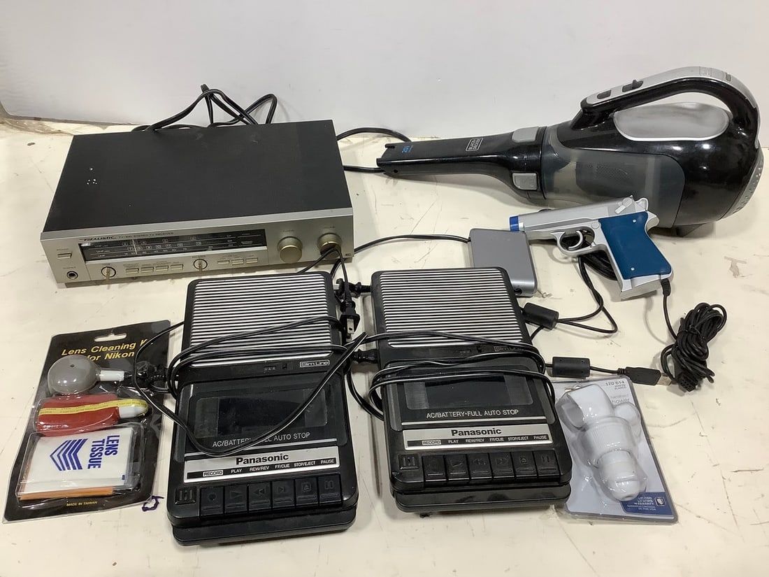 Panasonic Recorders, Black and Decker Wireless Handheld Vacuum, Realistic Stereo TV Receiver, and (1 of 1)