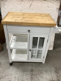 Kitchen cabinet organizer with wheels on one side(32in.x18in.x35in.)