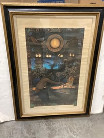 Framed Egypt artwork by Maxfield Parrish(32in.x44.5in.)