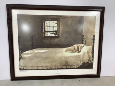 Framed Master Bedroom art print by Andrew Wyeth(25in.x31in.)