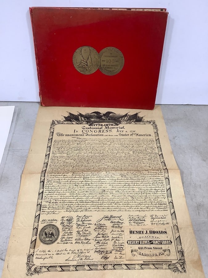 The F&M Schaefer Brewing Co. 100th year book and vintage Centennial Memorial declaration document (1 of 1)