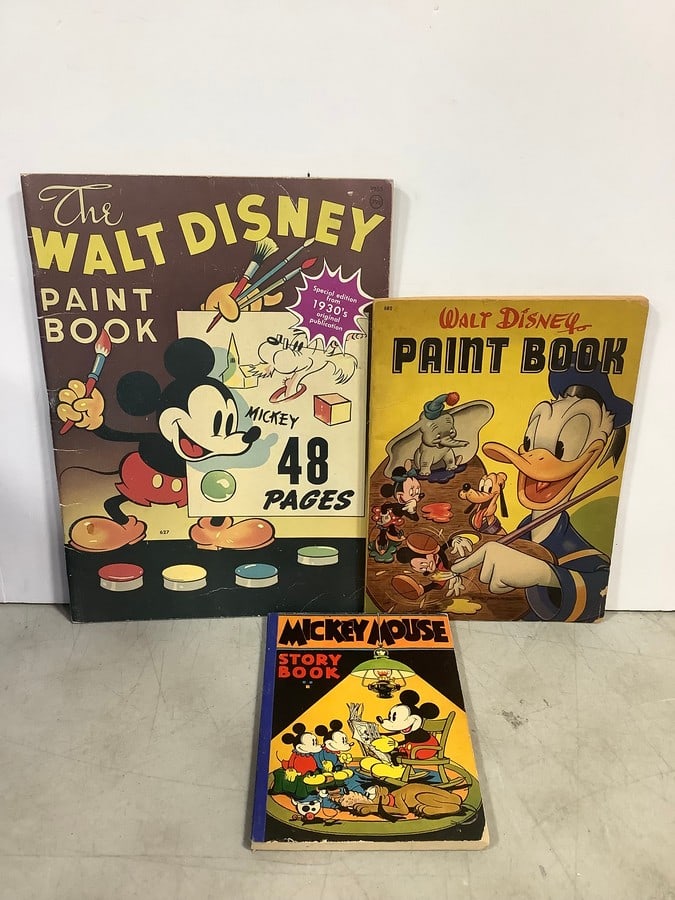 Vintage Disney paint books and storybook: Vintage Disney paint books and storybook