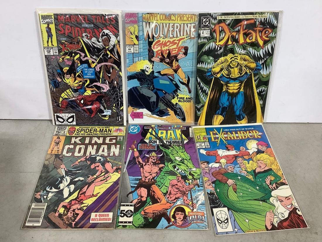Various comics(Dr Fate, Excalibur, Wolverine, and more)