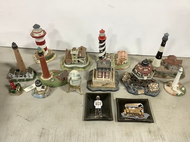House decor-mostly lighthouse theme(Danbury Mint and more-tallest 7.5in.)