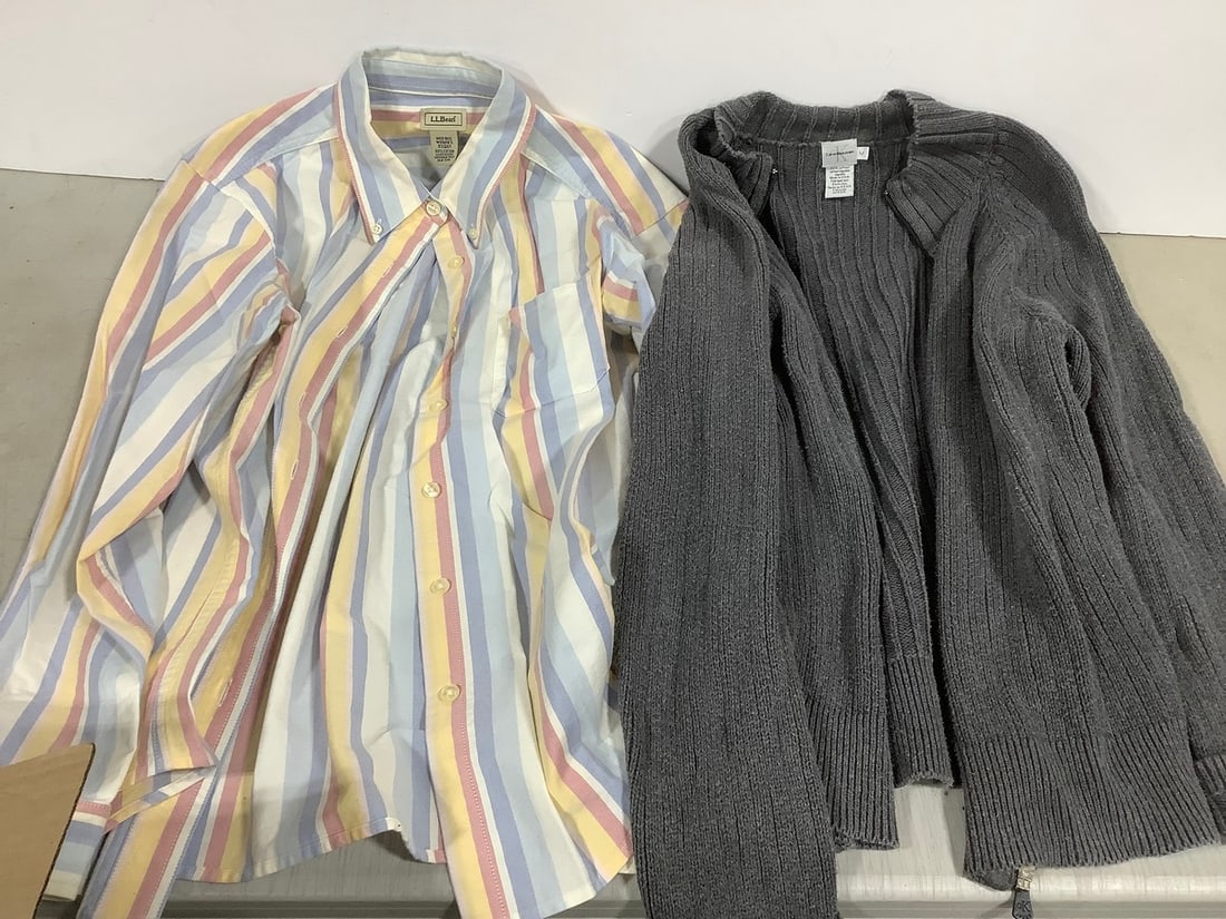 Calvin klein jeans sweater(M) and L.L. Bean button up shirt(M): Calvin klein jeans sweater(M) and L.L. Bean button up shirt(M)