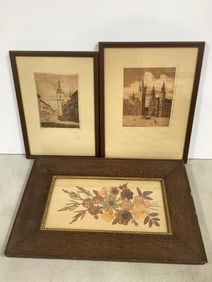 Various framed and signed art prints (11.5inx17.5in)