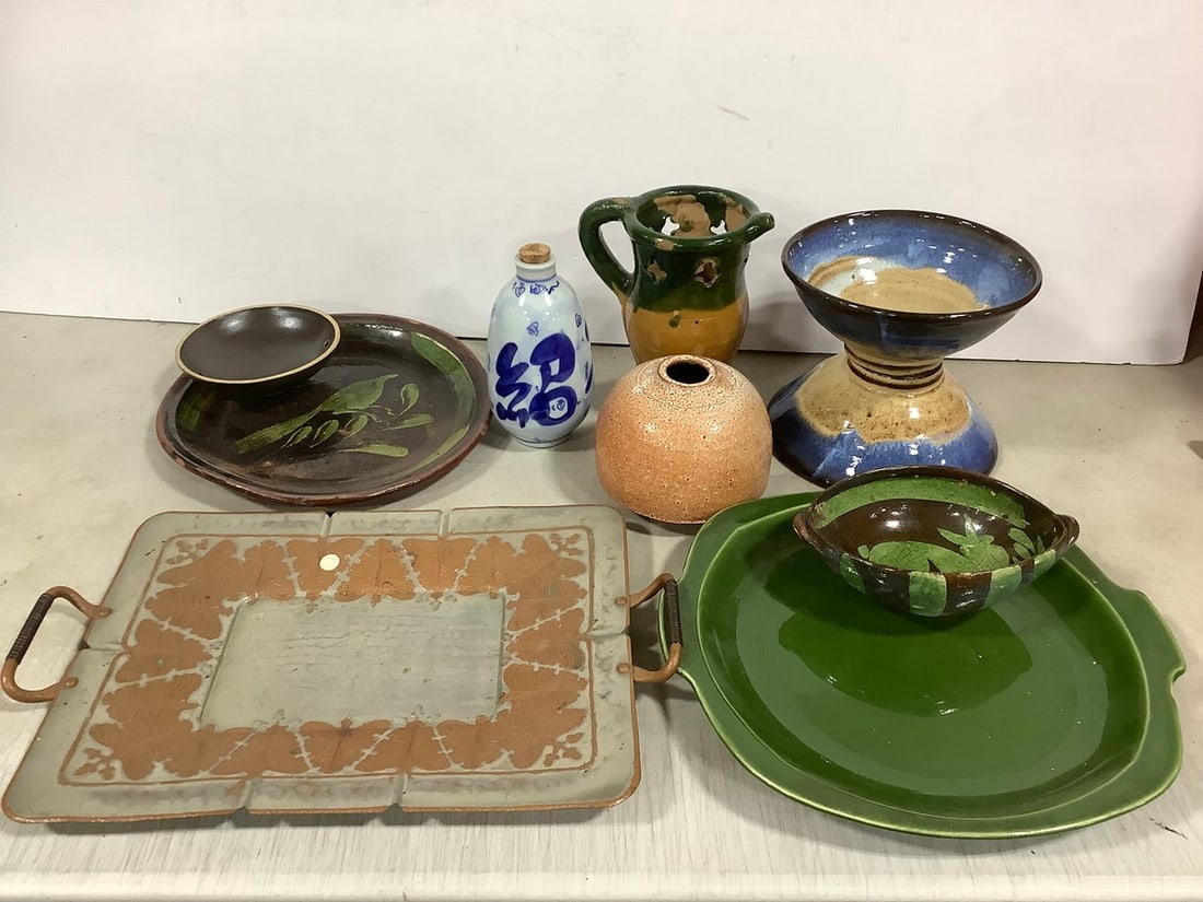 Various Handmade Pottery Bowls, Plate, Pitcher, and more (Tallest - 8.25in) (1 of 1)