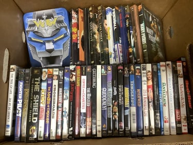 Various DVDs (The River Wild, Robots, Shark Tale, and more