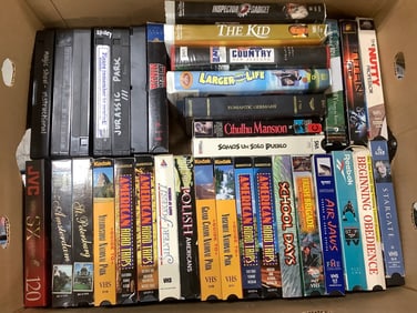 Various VHS Tapes (Air Jaws, The Nutty Professor, The Kid, and more)